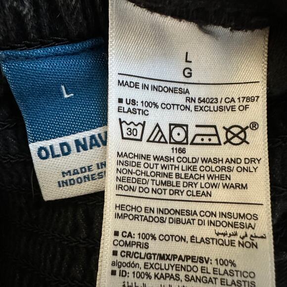 Old Navy 100 Cotton Smocked Back Wide Leg Ankle Jumpsuit Large Black EUC Boho - Picture 13 of 13